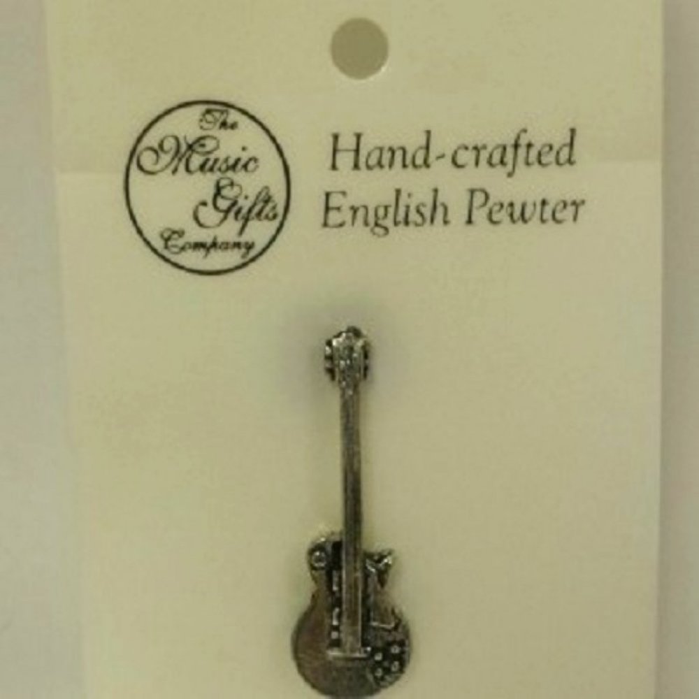 Electric Gibson Guitar Pewter Pin